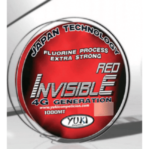 Yuki Invisible Red 4G Fluo coated nylon 300 mtr-0