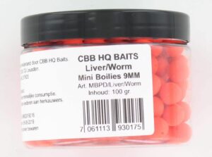 CBB HQ Baits Milky Liver/Worm 9 MM Mini Boilies